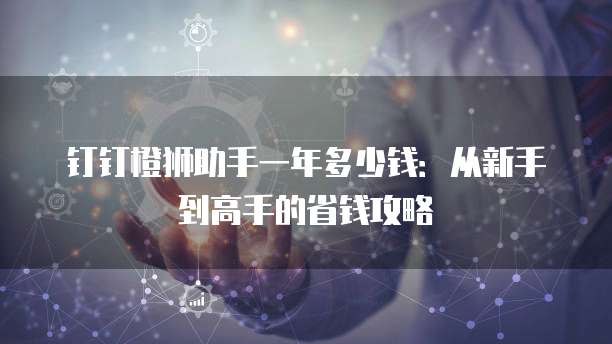 钉钉橙狮助手一年多少钱:从新手到高手的省钱攻略