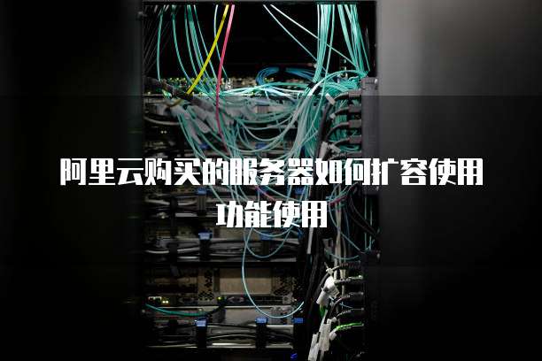 阿里云购买的服务器如何扩容使用功能使用