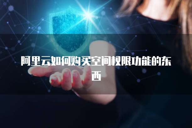 阿里云如何购买空间权限功能的东西
