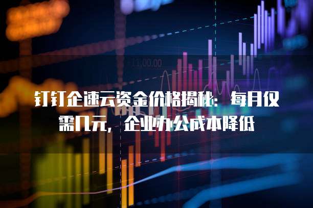 钉钉企速云资金价格揭秘:每月仅需几元,企业办公成本降低