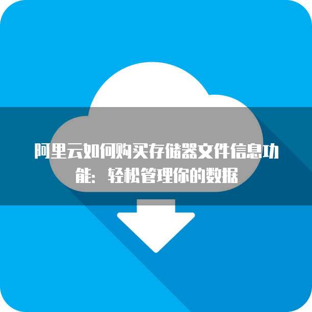 阿里云如何购买存储器文件信息功能:轻松管理你的数据