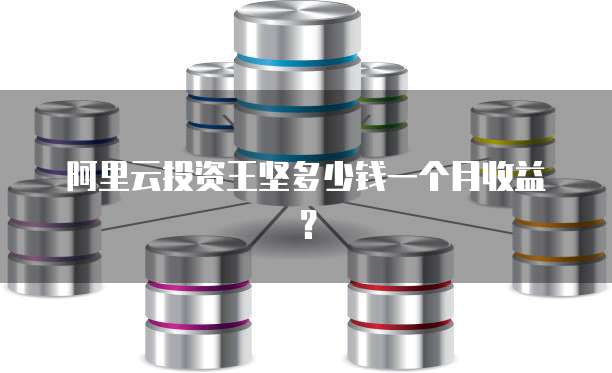 阿里云投资王坚多少钱一个月收益?