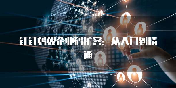 钉钉蚂蚁企业码扩容:从入门到精通