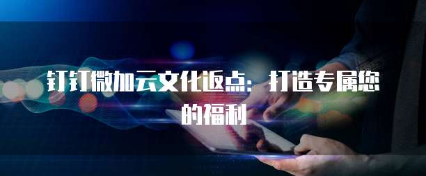 钉钉微加云文化返点:打造专属您的福利
