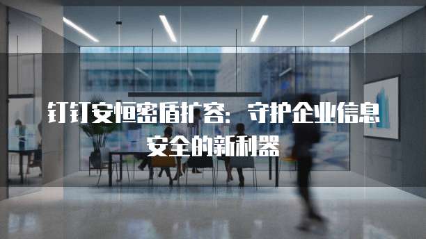 钉钉安恒密盾扩容:守护企业信息安全的新利器