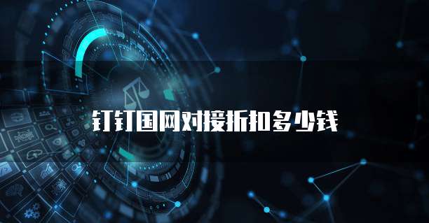 钉钉国网对接折扣多少钱