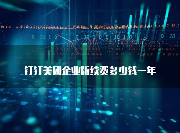 钉钉美团企业版续费多少钱一年