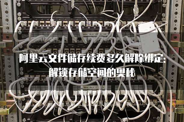阿里云文件储存续费多久解除绑定: 解锁存储空间的奥秘