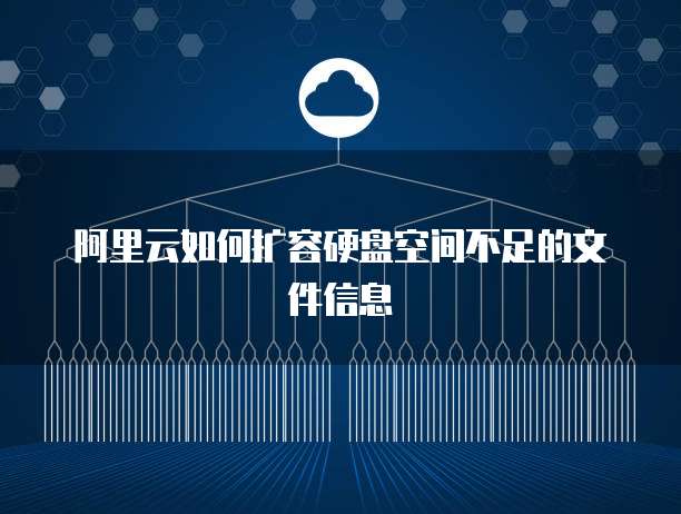 阿里云如何扩容硬盘空间不足的文件信息