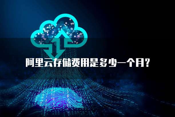 阿里云存储费用是多少一个月?