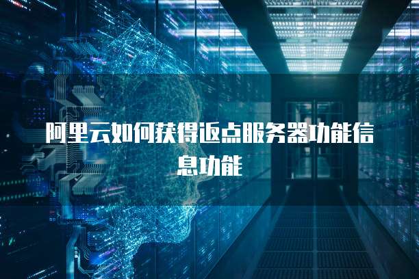 阿里云如何获得返点服务器功能信息功能