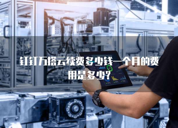 钉钉万搭云续费多少钱一个月的费用是多少？