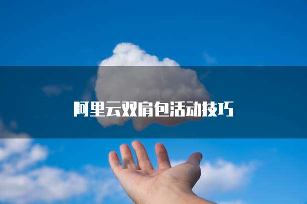 阿里云双肩包活动技巧