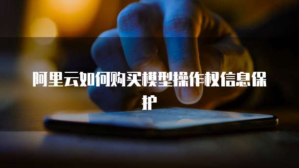 阿里云如何购买模型操作权信息保护
