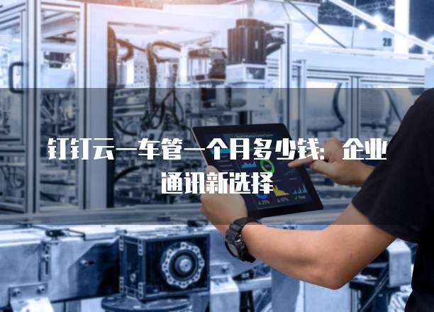 钉钉云一车管一个月多少钱:企业通讯新选择