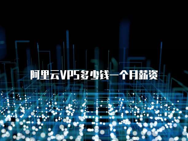 阿里云VPS多少钱一个月薪资