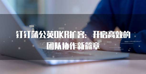 钉钉蒲公英OKR扩容:开启高效的团队协作新篇章