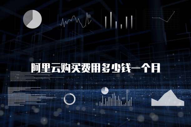 阿里云购买费用多少钱一个月