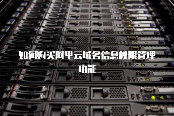 如何购买阿里云域名信息权限管理功能