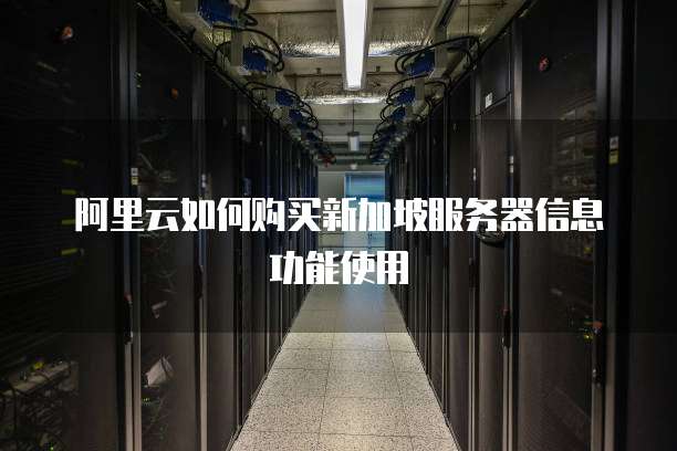 阿里云如何购买新加坡服务器信息功能使用