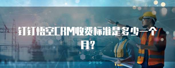 钉钉悟空CRM收费标准是多少一个月?