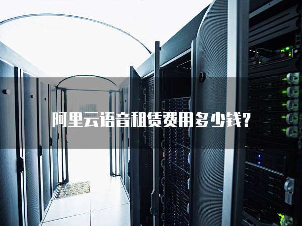 阿里云语音租赁费用多少钱？