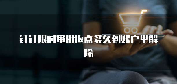 钉钉限时审批返点多久到账户里解除