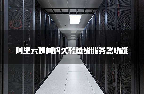 阿里云如何购买轻量级服务器功能