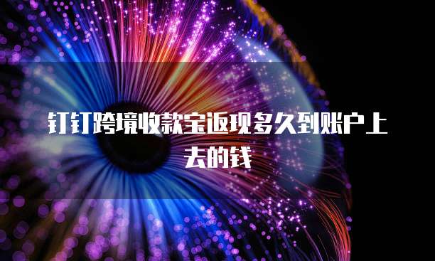 钉钉跨境收款宝返现多久到账户上去的钱