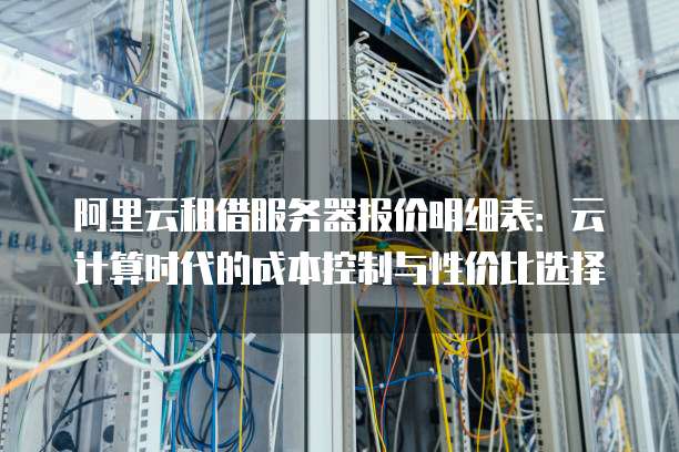 阿里云租借服务器报价明细表:云计算时代的成本控制与性价比选择