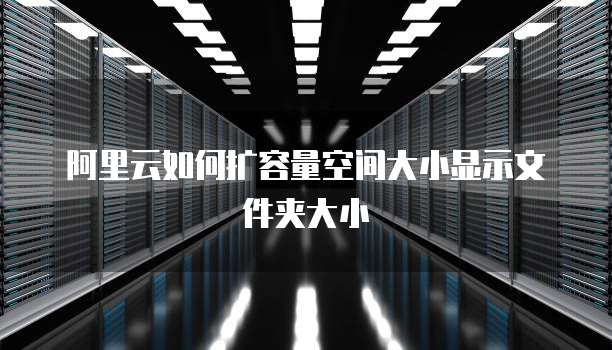 阿里云如何扩容量空间大小显示文件夹大小