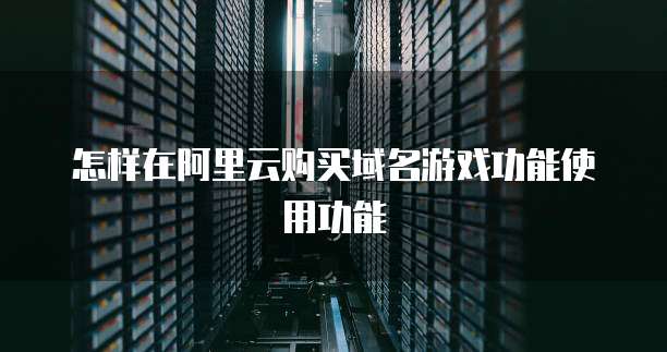 怎样在阿里云购买域名游戏功能使用功能