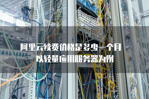 阿里云续费价格是多少一个月 - 以轻量应用服务器为例