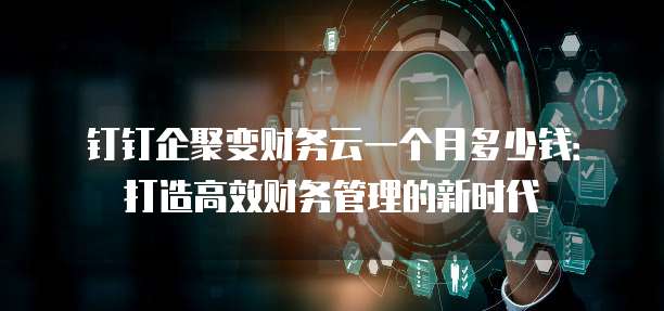 钉钉企聚变财务云一个月多少钱:打造高效财务管理的新时代