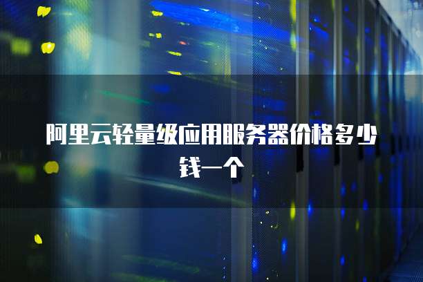 阿里云轻量级应用服务器价格多少钱一个