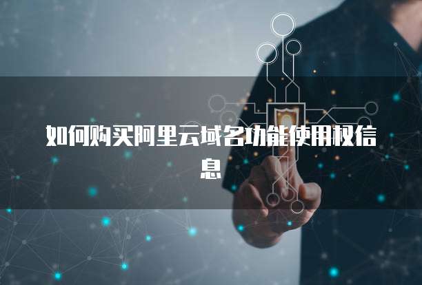 如何购买阿里云域名功能使用权信息