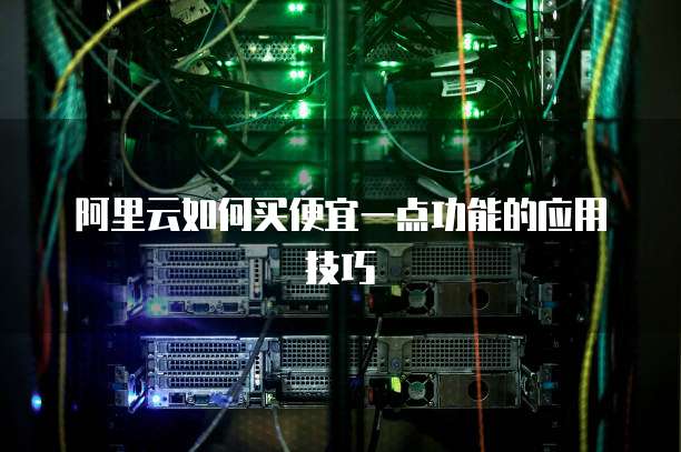 阿里云如何买便宜一点功能的应用技巧