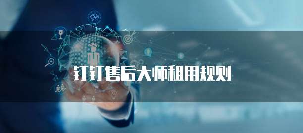 钉钉售后大师租用规则