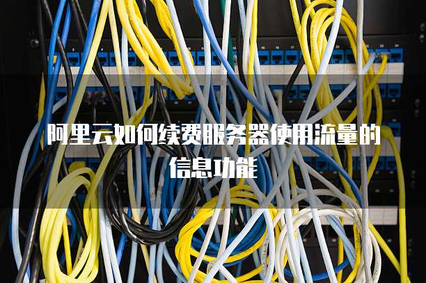 阿里云如何续费服务器使用流量的信息功能