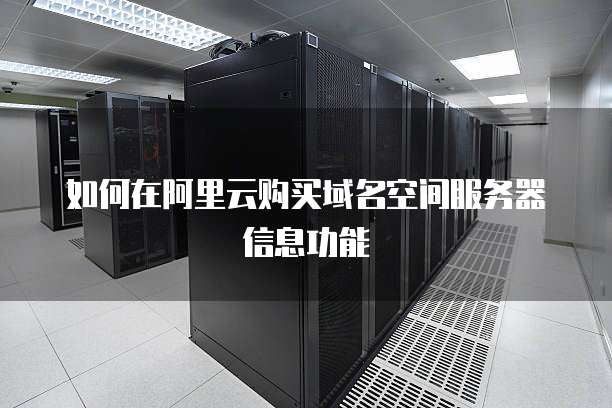 如何在阿里云购买域名空间服务器信息功能