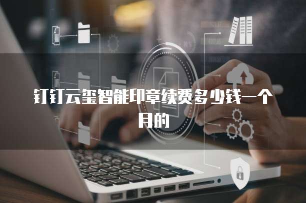 钉钉云玺智能印章续费多少钱一个月的