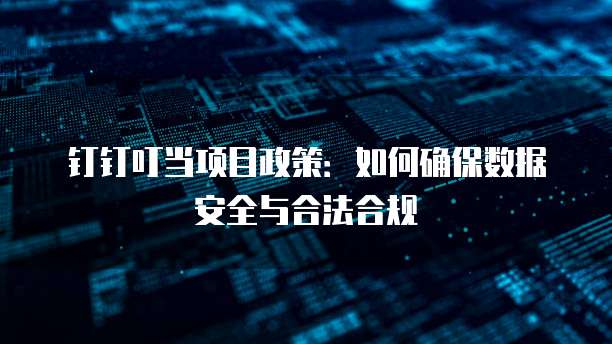 钉钉叮当项目政策：如何确保数据安全与合法合规
