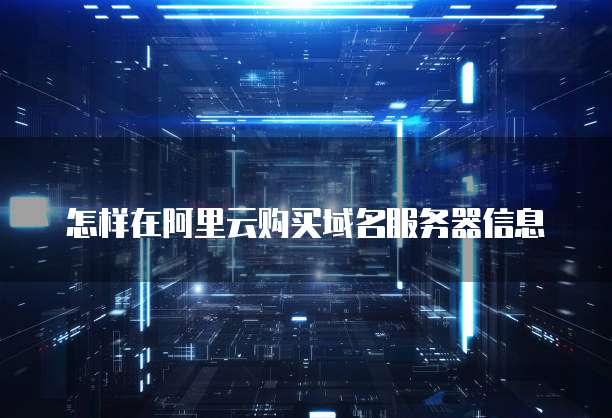 怎样在阿里云购买域名服务器信息