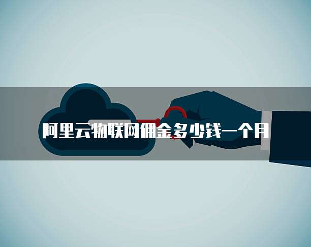阿里云物联网佣金多少钱一个月