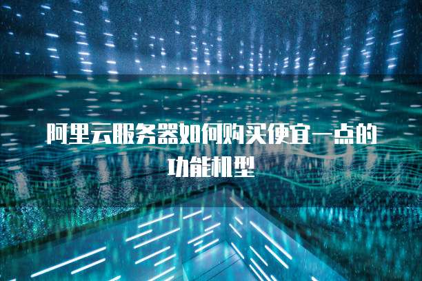 阿里云服务器如何购买便宜一点的功能机型