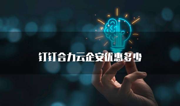 钉钉合力云企安优惠多少