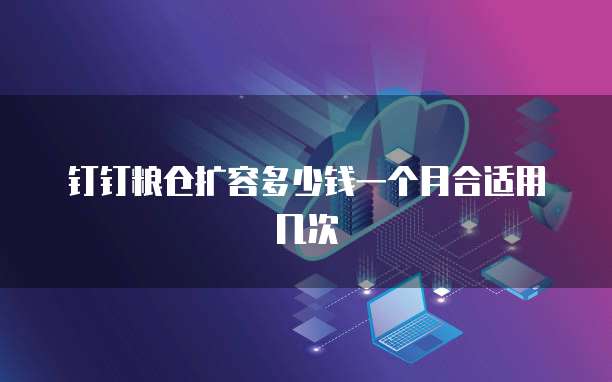 钉钉粮仓扩容多少钱一个月合适用几次
