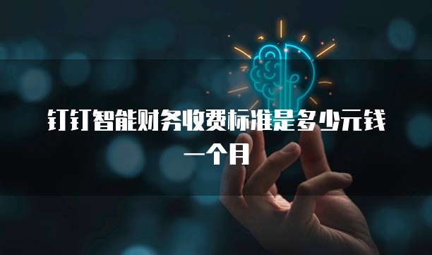 钉钉智能财务收费标准是多少元钱一个月