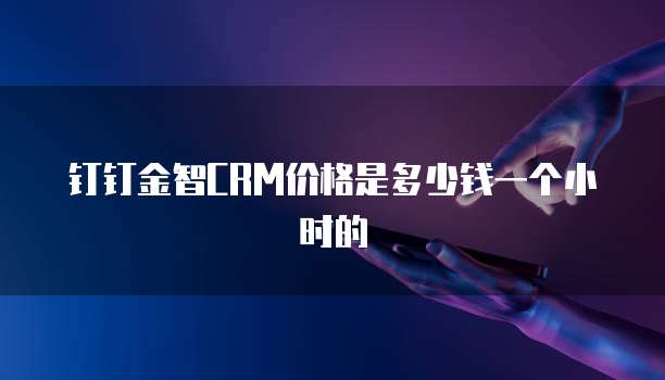 钉钉金智CRM价格是多少钱一个小时的