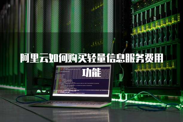 阿里云如何购买轻量信息服务费用功能